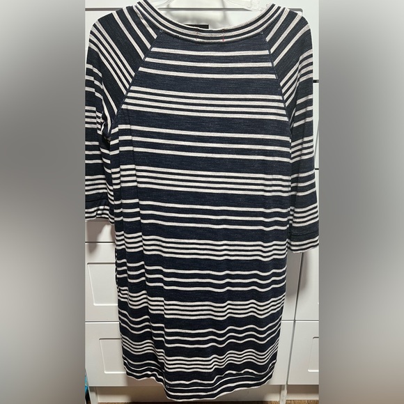 Max Studio Weekend Black Striped Casual Dress D2 - Picture 5 of 7